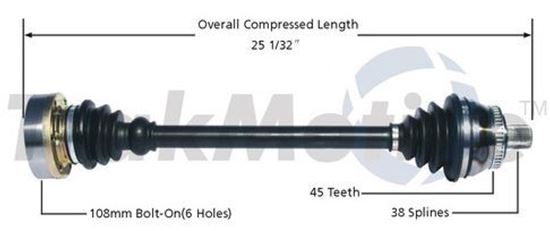 Picture of Audi A4 Right Front CV Shaft 2001 Only 8D0407452KX