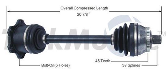 Picture of Audi A4 Left Front CV Shaft 96-01 8D0407271BC 