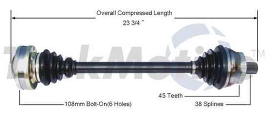 Picture of Audi A4 Left Front Shaft 02 Only 8E0407451FX 