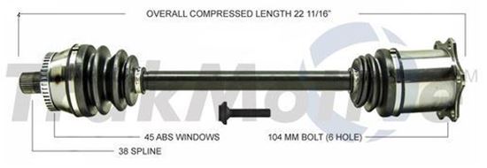 Picture of Audi A4 Left Front CV Shaft 05-08 8E0407271BA